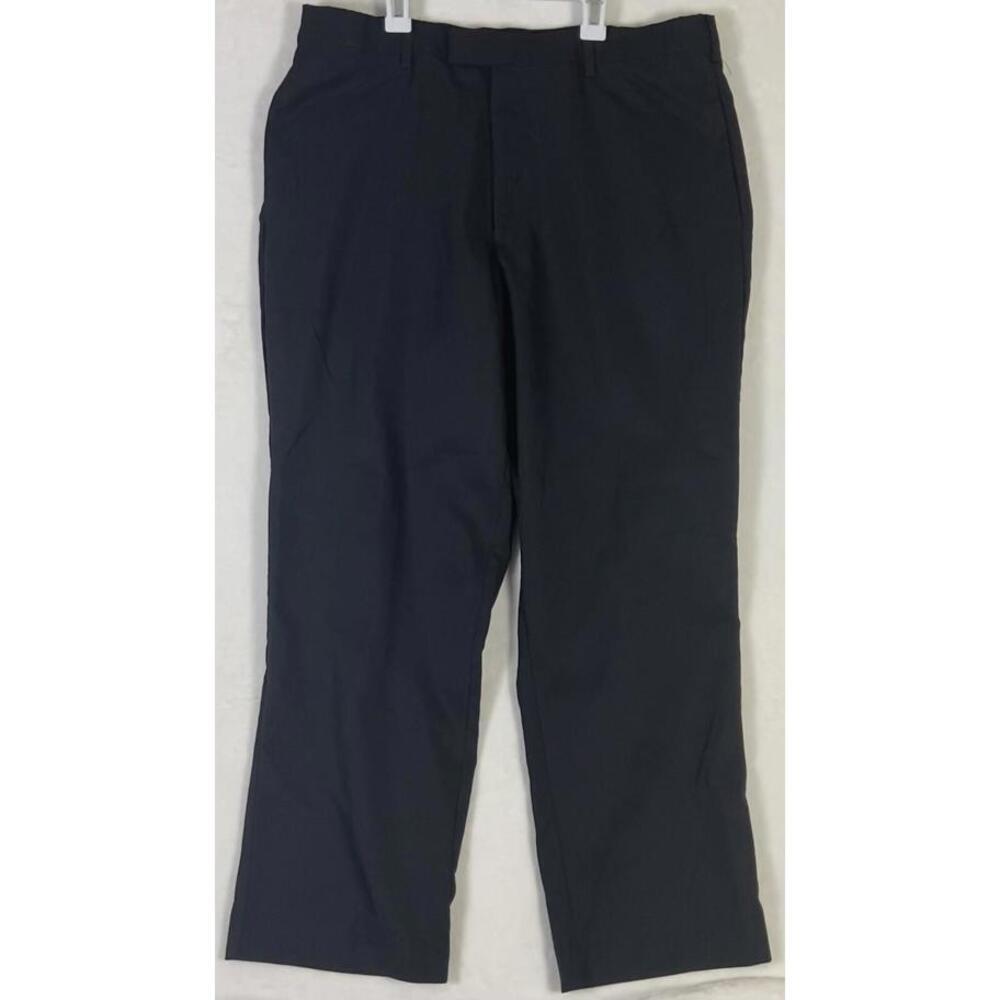 Mens Sz 38x30 PGA TOUR Black Nylon Pants Golf Active Stretch Flat Front